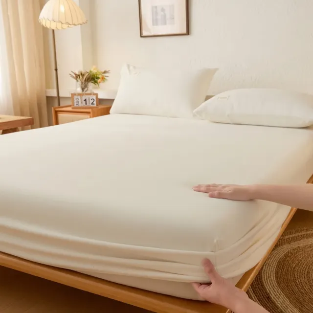 J.T.R Zacht Winter Pluche Hoeslaken met Elastische Rand -wit- 90x200 cm.