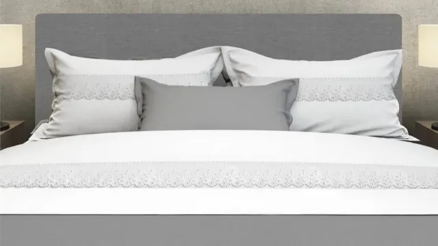 Romanette Vienna - Flanel - Dekbedovertrek - Eenpersoons - 140x200/220 cm + 1 kussensloop 60x70 cm - Wit