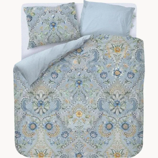 Pip Studio Katoenen perkal dekbedovertrekset Saluti Grandi Blauw