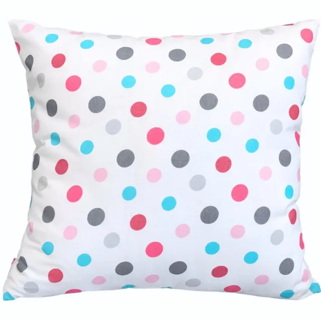 Ibenzoa Katoenen Kussensloop 40x40 cm met Verborgen Ritssluiting voor Sierkussens 2-stippen (polka dots)