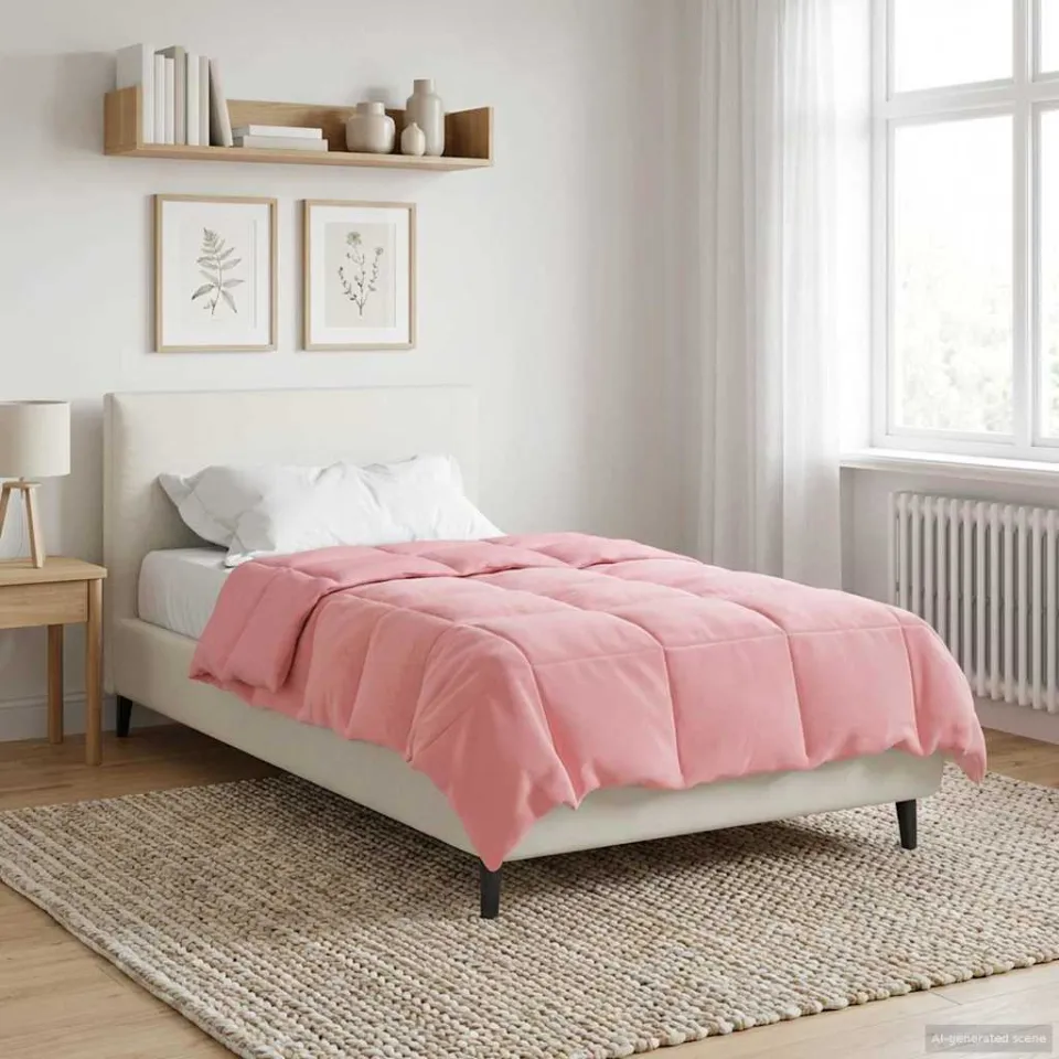 vidaXL Zomer Dekbed 140 x 200 cm Zomer Microfiber (100% polyester) roze, foto 4