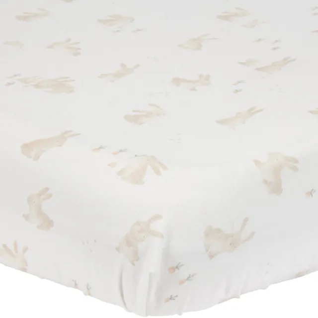 Little Dutch Hoeslaken Junior 70x140/150 cm - Wit - Baby Bunny