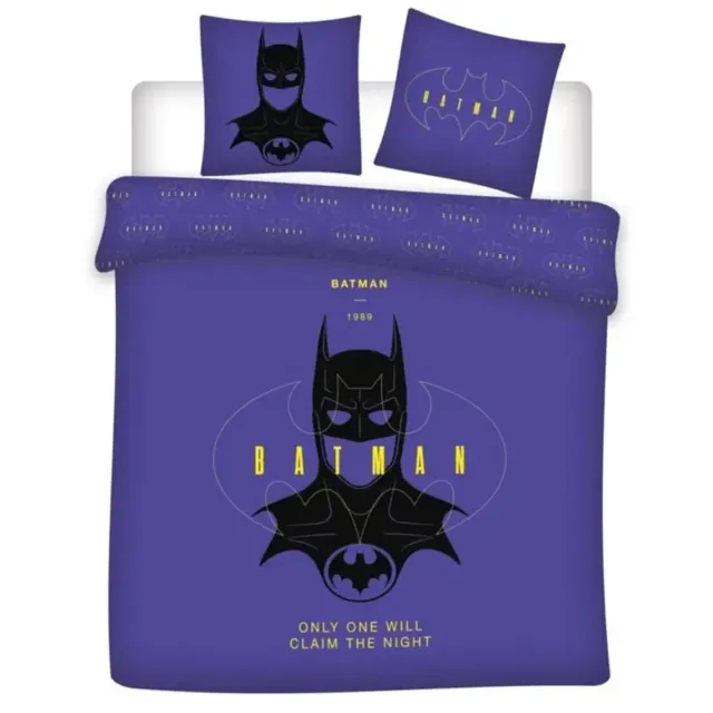 Batman Dekbedovertrek - 240 x 220 cm / 65 x 65 cm - Polycotton Paars