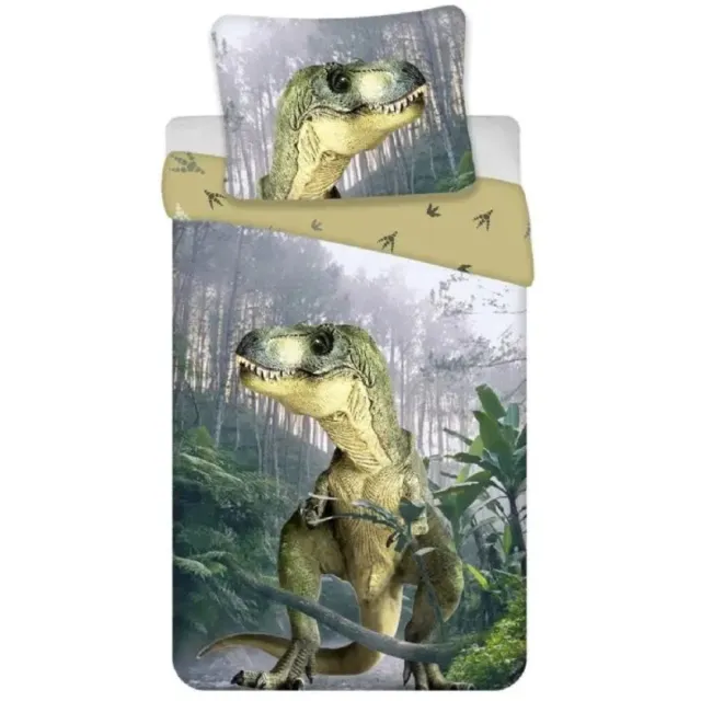 Brandmac Dekbedovertrek - Dinosaurus - Voor de kinderkamer - Groen Meerkleurig