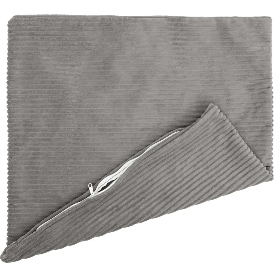 vidaXL Kussensloop 2 st HEERLEN Lichtgrijs 70 x 70 cm corduroy, foto 3