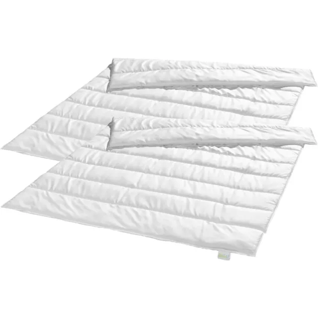 Bodyprotect ECOLine set van 2 dekbedden 155 x 220 cm, warme winterdekbedden, beddengoedset van 100% microvezel, wasbaar, geschikt voor mensen met een allergie, dekbed, wit