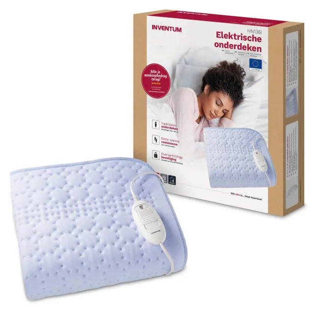 Inventum elektrische onderdeken - HN136I - 150 x 80 cm - lichtblauw