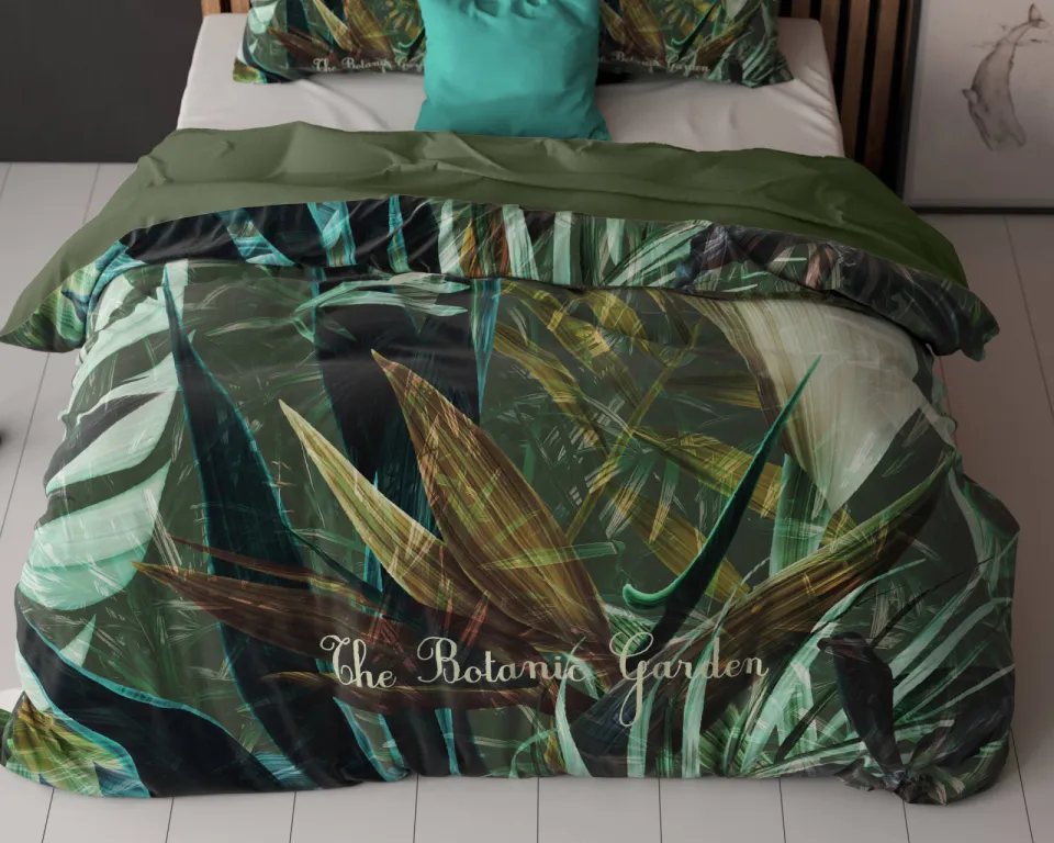 Sleeptime Essentials The Botanic Garden dekbedovertrek groen, foto 3