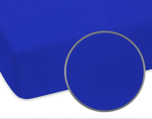 Designpremium Jersey Hoeslaken Donkerblauw 90x200 cm - 100% Katoen