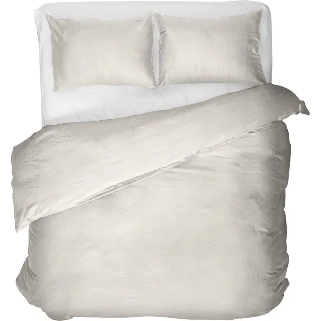 Primaviera Deluxe Egyptisch Katoen Dekbedovertrek - Eenpersoons - 140X200/260 + 1 x kussensloop 60x70 - Creme