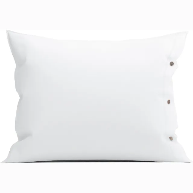 Yellow Kussensloop Percale - Kussenhoes van 60x70 cm - 1 stuk - 100% Katoen-Perkal - Wit