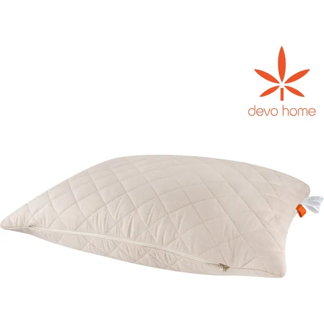 devo home DevoHome Hennep Kussen - Hemp Pillow - 50x70 cm - Met vulling kussen en kussensloop- Anti allergeen - Huidverzorging - Katoen en Hennep -Biologisch & ecologisch