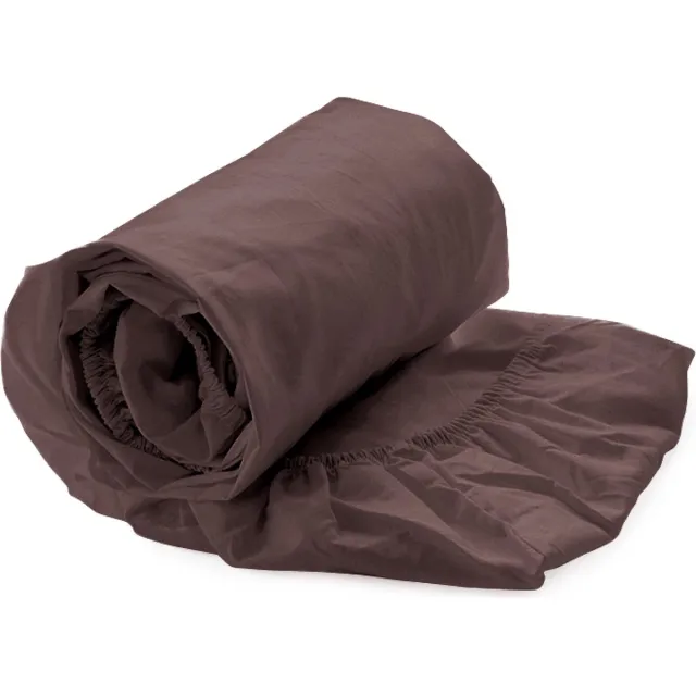 Heckettlane Marsala-Brown Hoeslaken Elementi 180x200 cm, gemaakt van 100% Katoen-Satijn Bruin