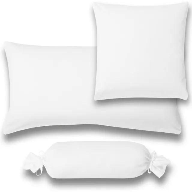 Estella 100 Jersey - Kussensloop - 15 x 40 cm - Wit - 100% Katoen