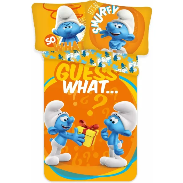 De Smurfen Smurfen Dekbedovertrek 100 x 135 cm Oranje