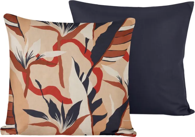 De Witte Lietaer Sierkussensloop Set Junglecat Dress Blues - 40 x 40 cm - Satijn Katoen Blauw