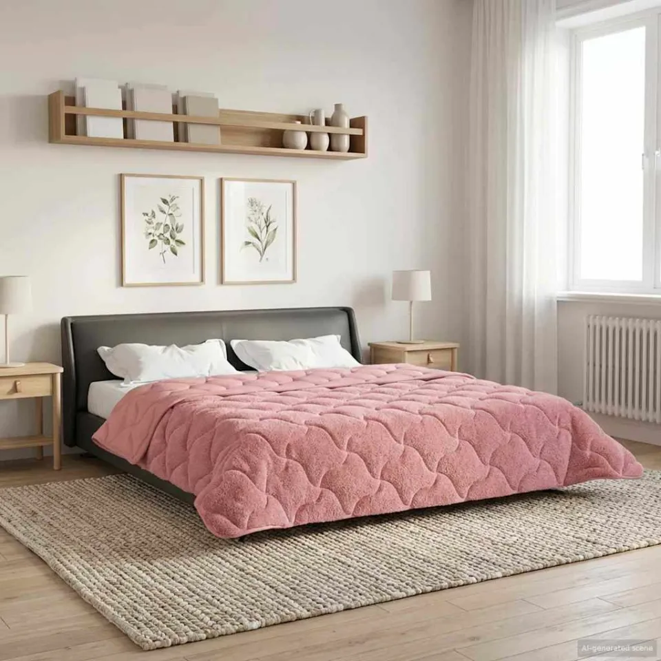 vidaXL Winter Dekbed 200 x 240 cm Winter Roze Ademend, foto 4