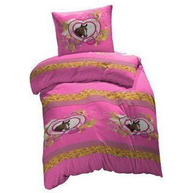 Kids Trend Dekbedovertrek Love You - Eenpersoons - 140x200 cm - Roze