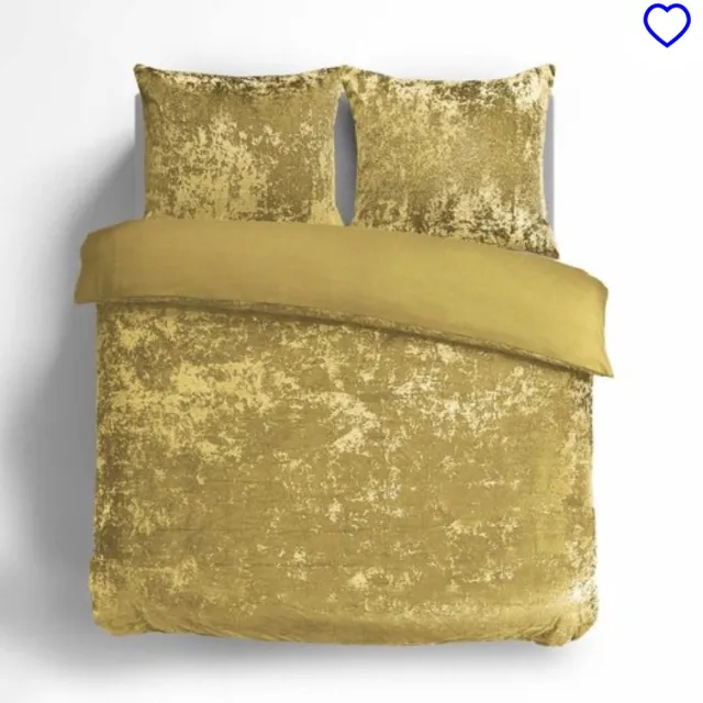 Home bedding Velvet Couture Dekbedovertrek - 240x200/220 cm - Velvet Touch - Mosterd Goud Mosterd Geel | Goud Geel