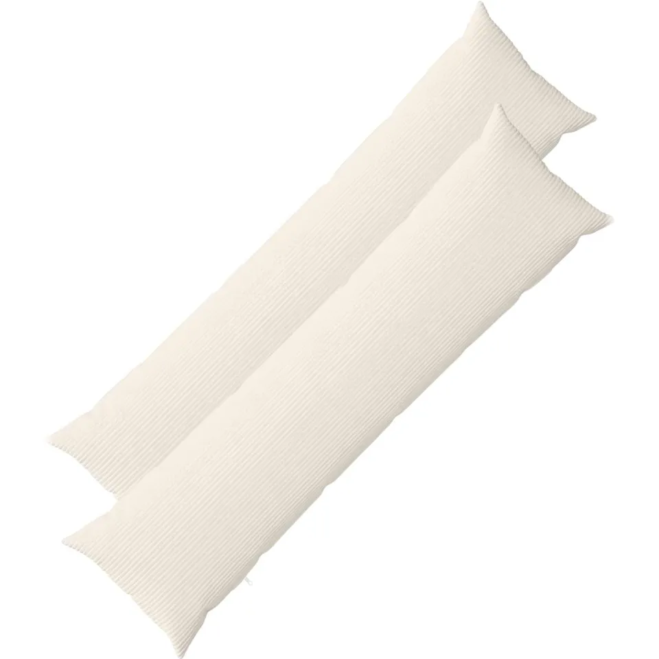 vidaXL Kussensloop 2 st HEERLEN Crèmekleurig 40 x 145 cm corduroy, foto 3