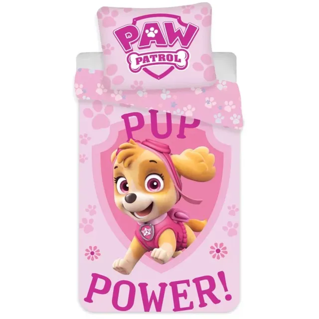 PAW Patrol peuterdekbedovertrek Skye 100 x 135 cm - 40 x 60 cm Katoen Roze