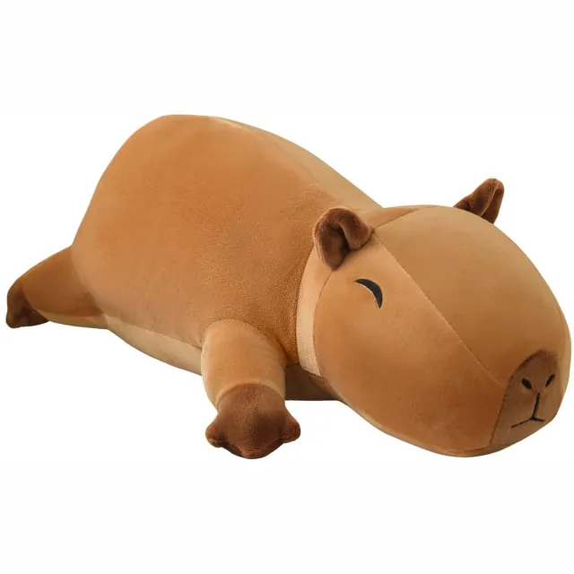 Namajunas Capybara Knuffel - 50 cm - Knuffeldier ter verlichting van angst - Zacht capibara knuffelkussen - Vacuüm verpakt pluchen knuffelkussen voor thuis op bed - Een geschenk voor zowel grote als kleine mensen Bruin
