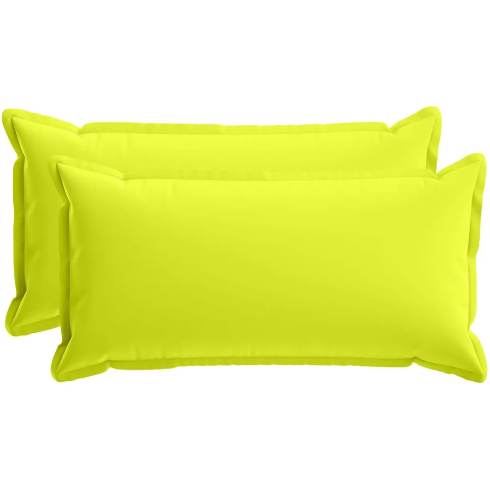 vidaXL Kussensloop 2 st HOUTEN Helder groen 40 x 80 cm Polyester