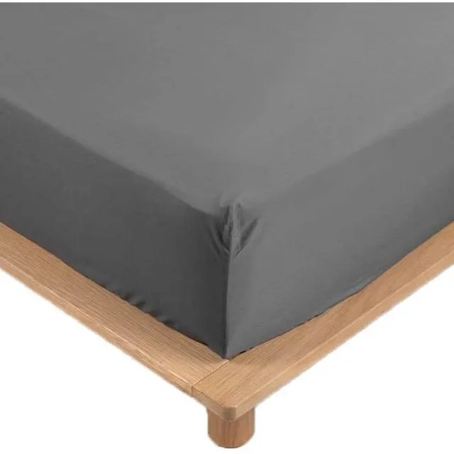 PROMO LINGE Percale hoeslaken - 30 cm diepte antraciet