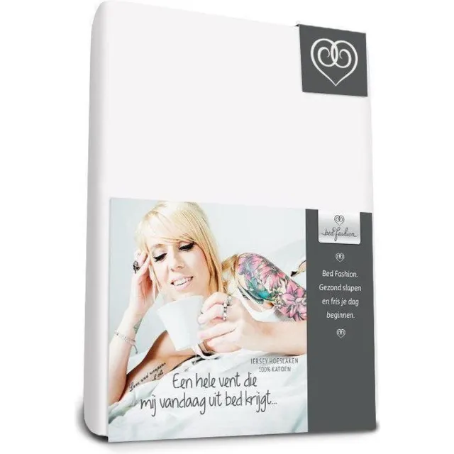 Bed-Fashion jersey topdek split hoeslaken Zwart - 140 x 220 cm - Zwart