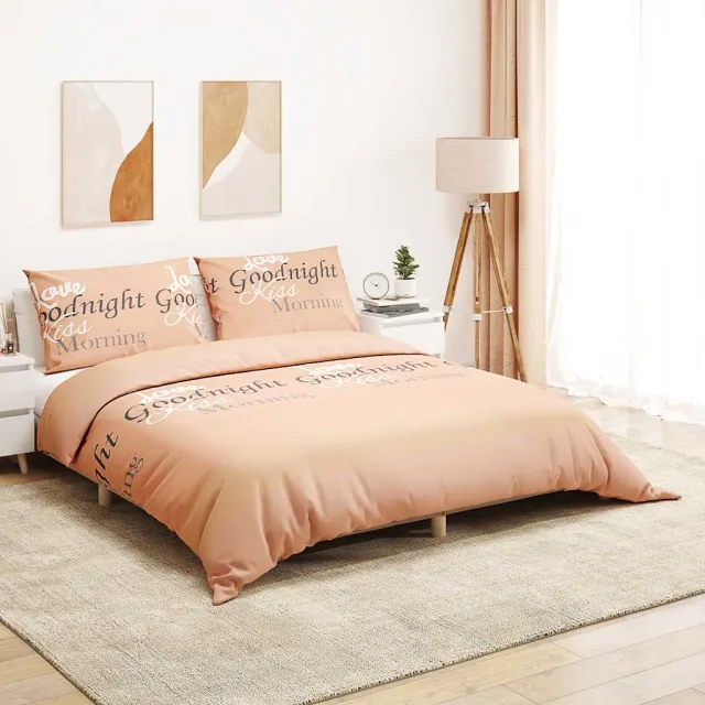 vidaXL Dekbedovertrekset 155x220 cm katoen roze, foto 2