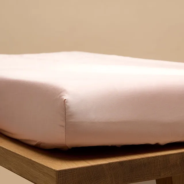 Coco & Cici Eco Bamboe Hoeslaken Powder peach - 90x200x30 Hazel