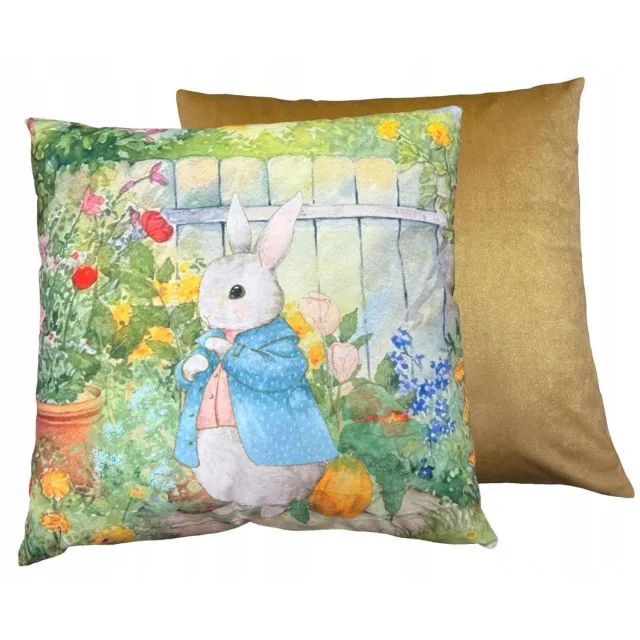 art+design Decoratieve Kussenhoes 45x45 cm - Zacht Velours met Paasprints Multicolor