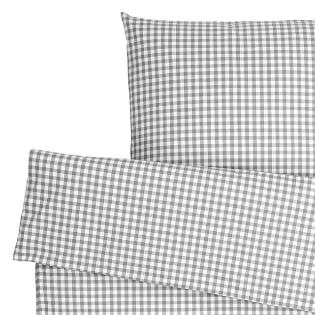 ERWIN M. Dekbedovertrekset Tux hotelsluiting; 135x200 cm (BxL), 80x80 cm (LxB); grijs