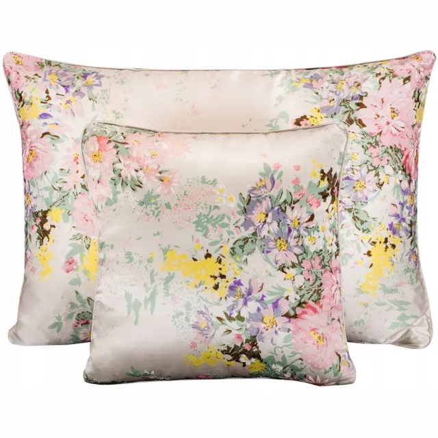Malbery 100% Zijden Kussensloop 50x70cm - Summer Garden Bloemendesign Multicolor
