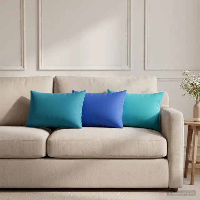 vidaXL Kussensloop 2 st HEERLEN Turquoise 30 x 50 cm Polyester
