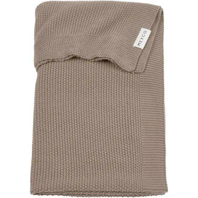 Meyco katoenen ledikantdeken taupe - 150x100 cm Bruin