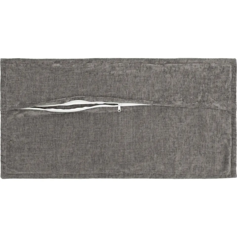 vidaXL Kussensloop 2 st HOUTEN Donkergrijs 40 x 80 cm Chenille Stof, foto 4