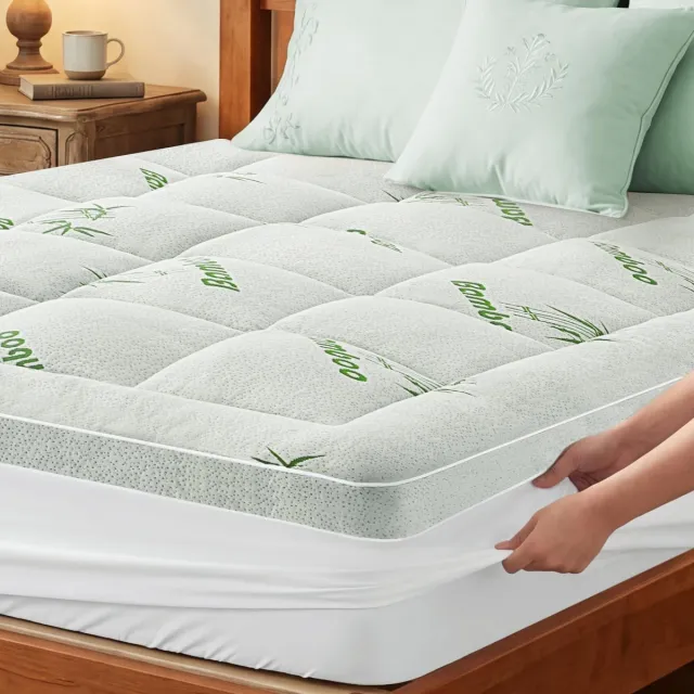 ModernStore Dailygoods- Matrasbeschermer 140x200 cm - Bamboeviscose - Vulling 1000 g/m² - Ademend - Machinewasbaar - Geschikt voor matrassen tot 40 cm - Matrastopper Groen