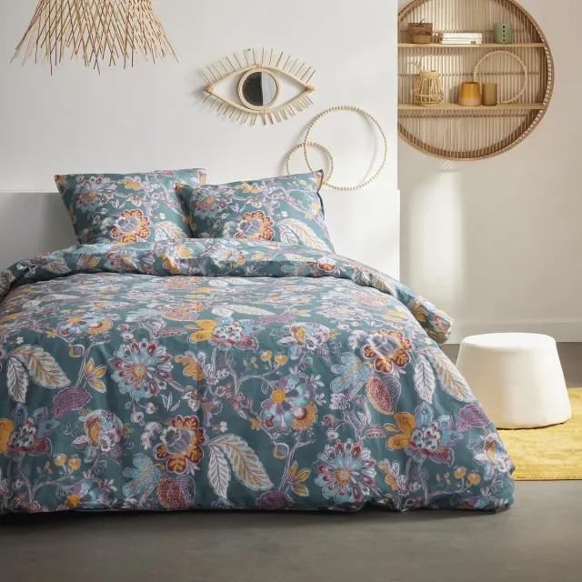 Today Bedset met katoenen print SUNSHINE LOUISON Blau