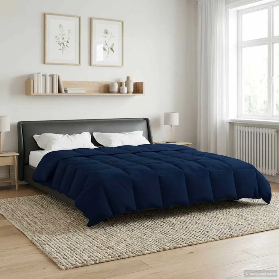 vidaXL Winter Dekbed 240 x 260 cm Winter 450 GSM Microvezel blauw, foto 4