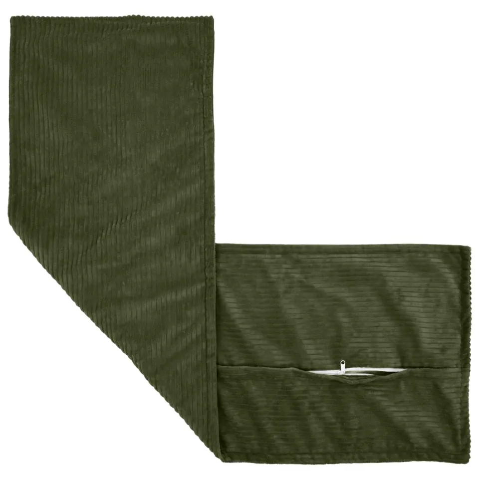 vidaXL Kussensloop 2 st HOUTEN Groen 40 x 145 cm corduroy, foto 4