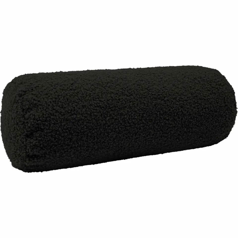 vidaXL Kussensloop 2 st HEERLEN Zwart Ø 15 x 40 cm Bouclé
