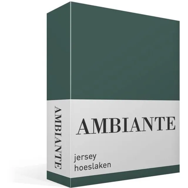 Ambiante jersey hoeslaken - Lits-jumeaux - Dark Green