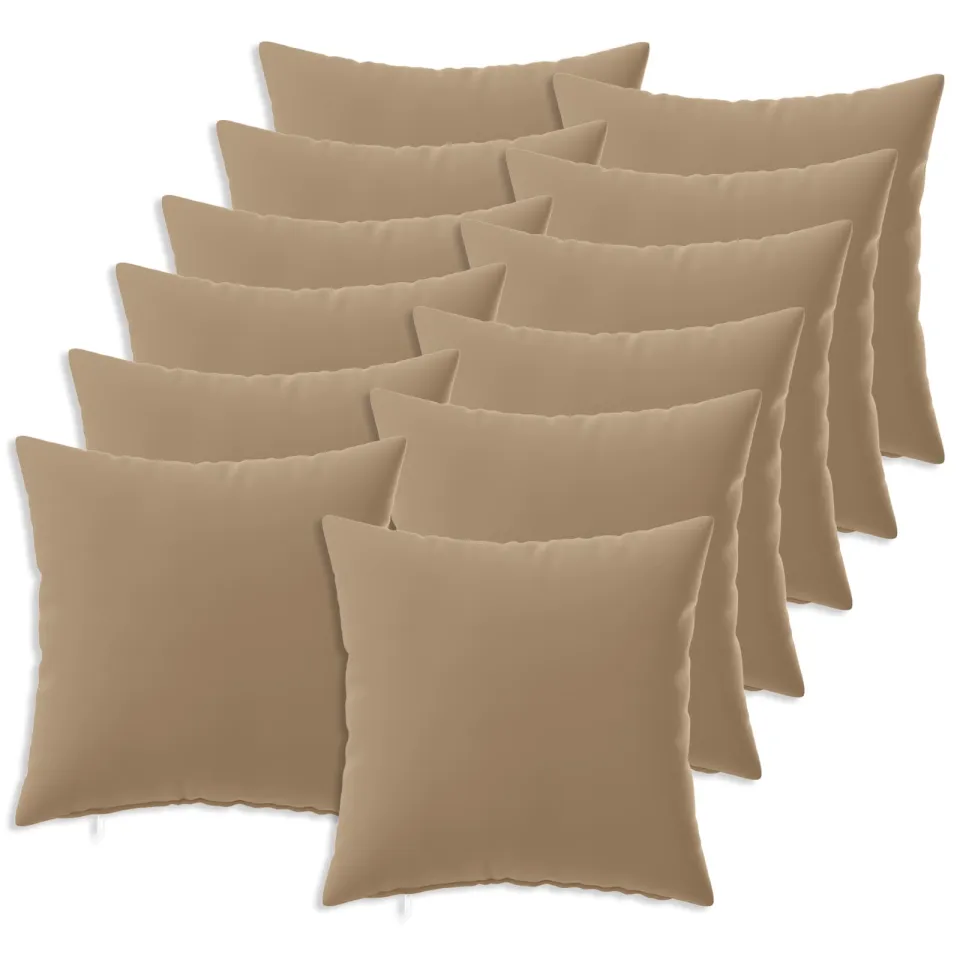 vidaXL Kussensloop 12 st HEERLEN Taupe 40 x 40 cm Polyester, foto 3