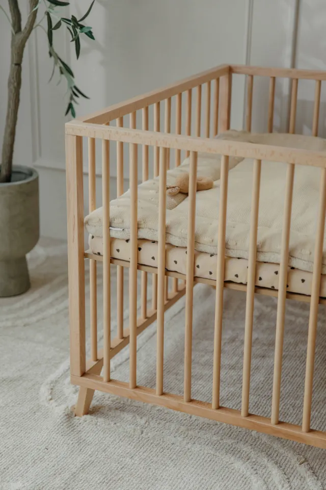 Meyco boxmatras hoeslaken Sweet Heart beige/zwart