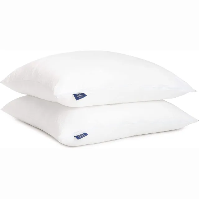 FABSY Hoofdkussen om te slapen, set van 2 luxe zacht, verkoelend hoofdkussen, ademende polyester bol-microvezelvulling, machinewasbaar, in hoogte verstelbaar slaapkussen (wit, 80 x 80 cm) - Fabsy