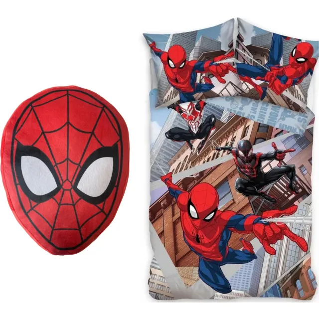Spider-Man Spiderman slaapkamerset; dekbedovertrek en kussen Dekbedovertrek met kussen