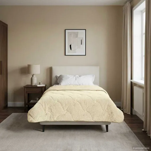 vidaXL Vol jaar dekbed 135 x 200 cm Crème