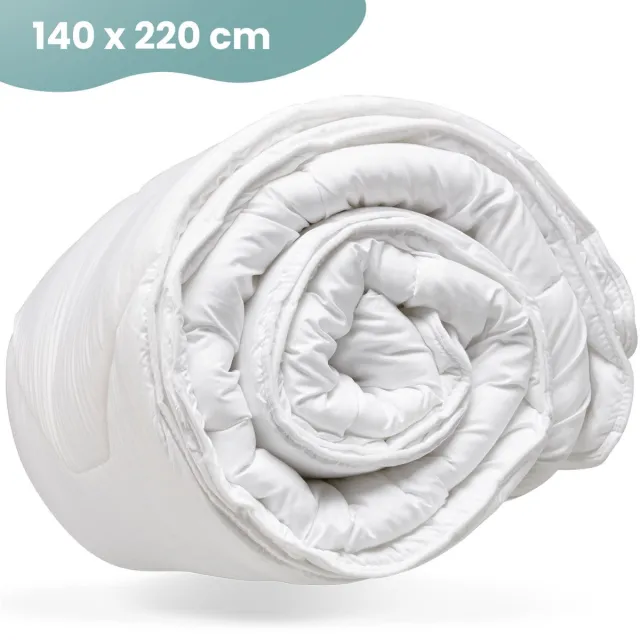 MATRAPUR Luxe 4 Seizoenen Dekbed 140 x 220 - Hotel Kwaliteit - Anti Allergie - Zomerdekbed & Winterdekbed Wit