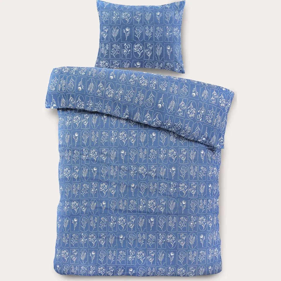 NOUS Living Dutch Tiles katoenen dekbedovertrek blauw, foto 4